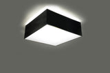 Plafón HORUS negro, E27