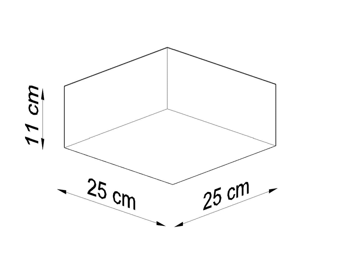 Plafón HORUS negro, E27