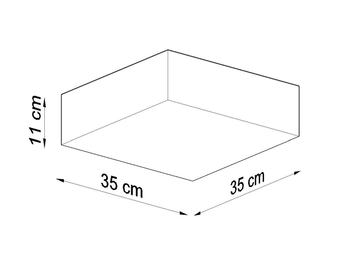 Aplique de techo HORUS 35 negro, E27