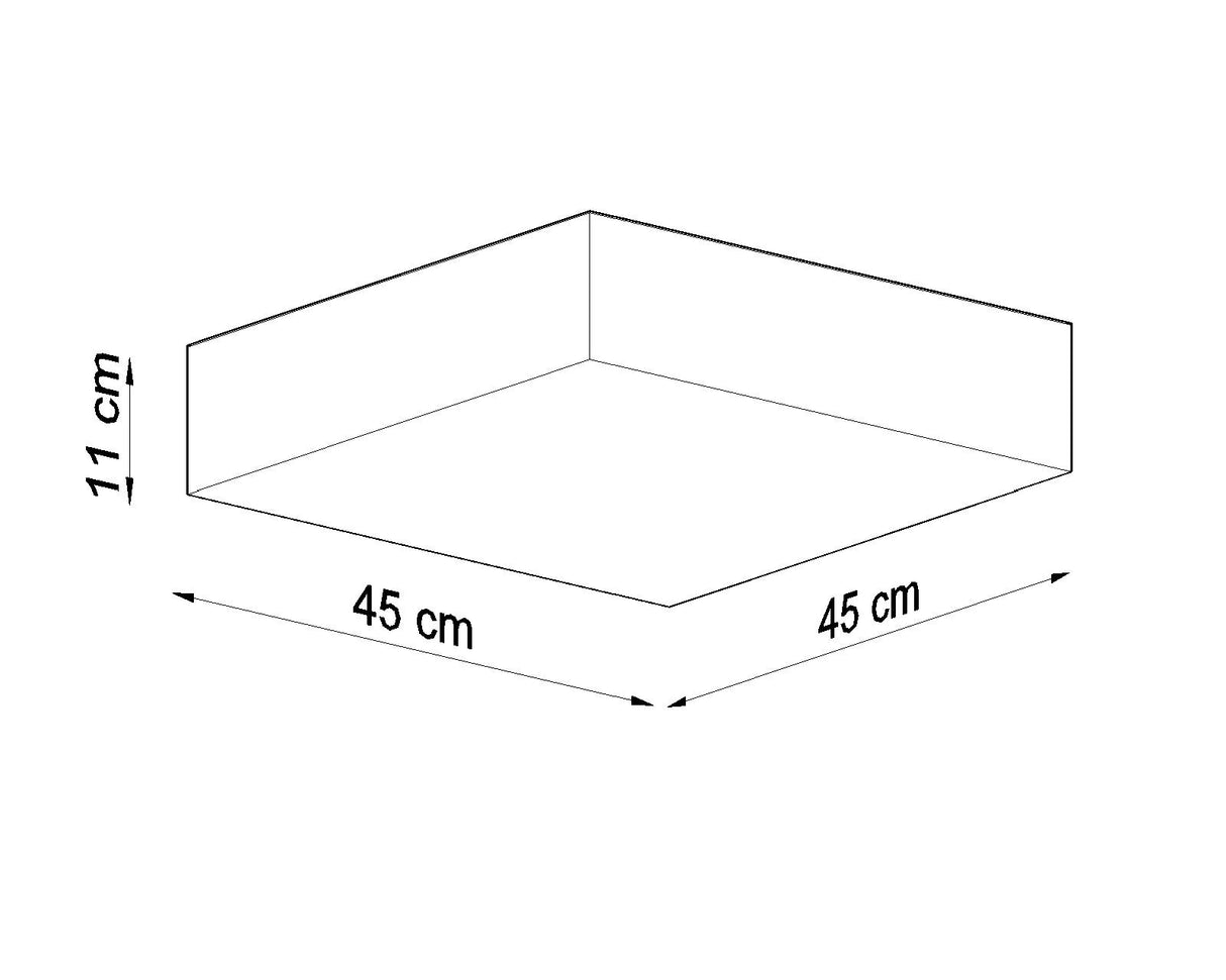 Aplique de techo HORUS 45 negro, E27