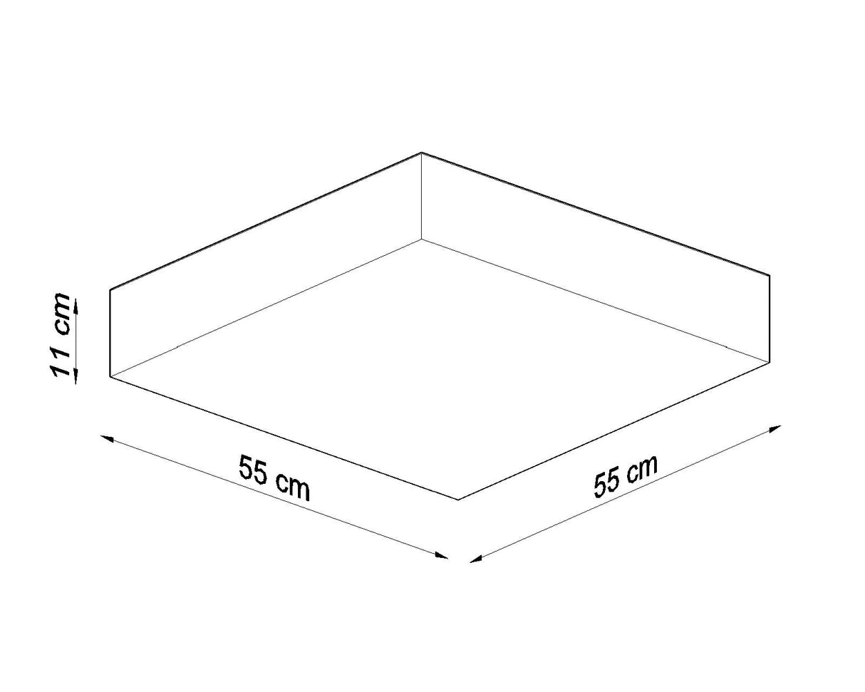 Aplique de techo HORUS 55 negro, E27