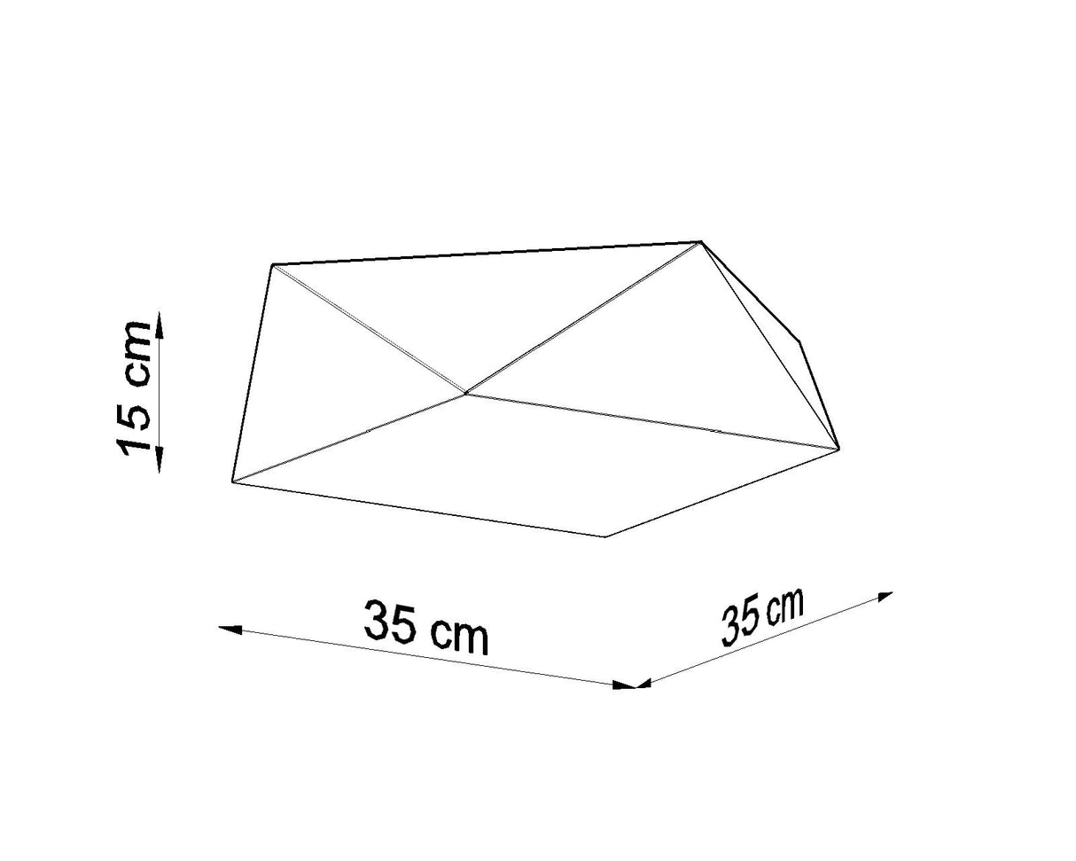 Aplique de techo HEXA 35 blanco, E27