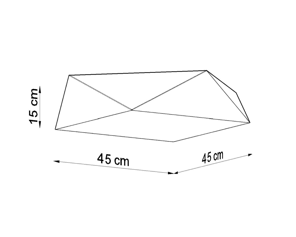 Aplique de techo HEXA 45 negro, E27