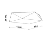 Aplique de techo HEXA 45 silver