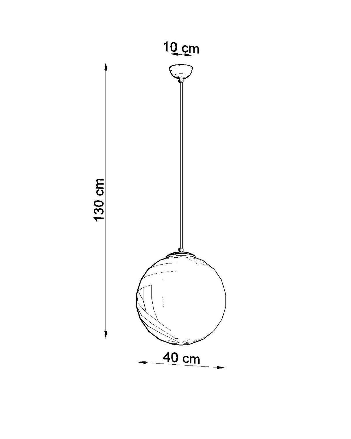 Lámpara colgante UGO 40, E27