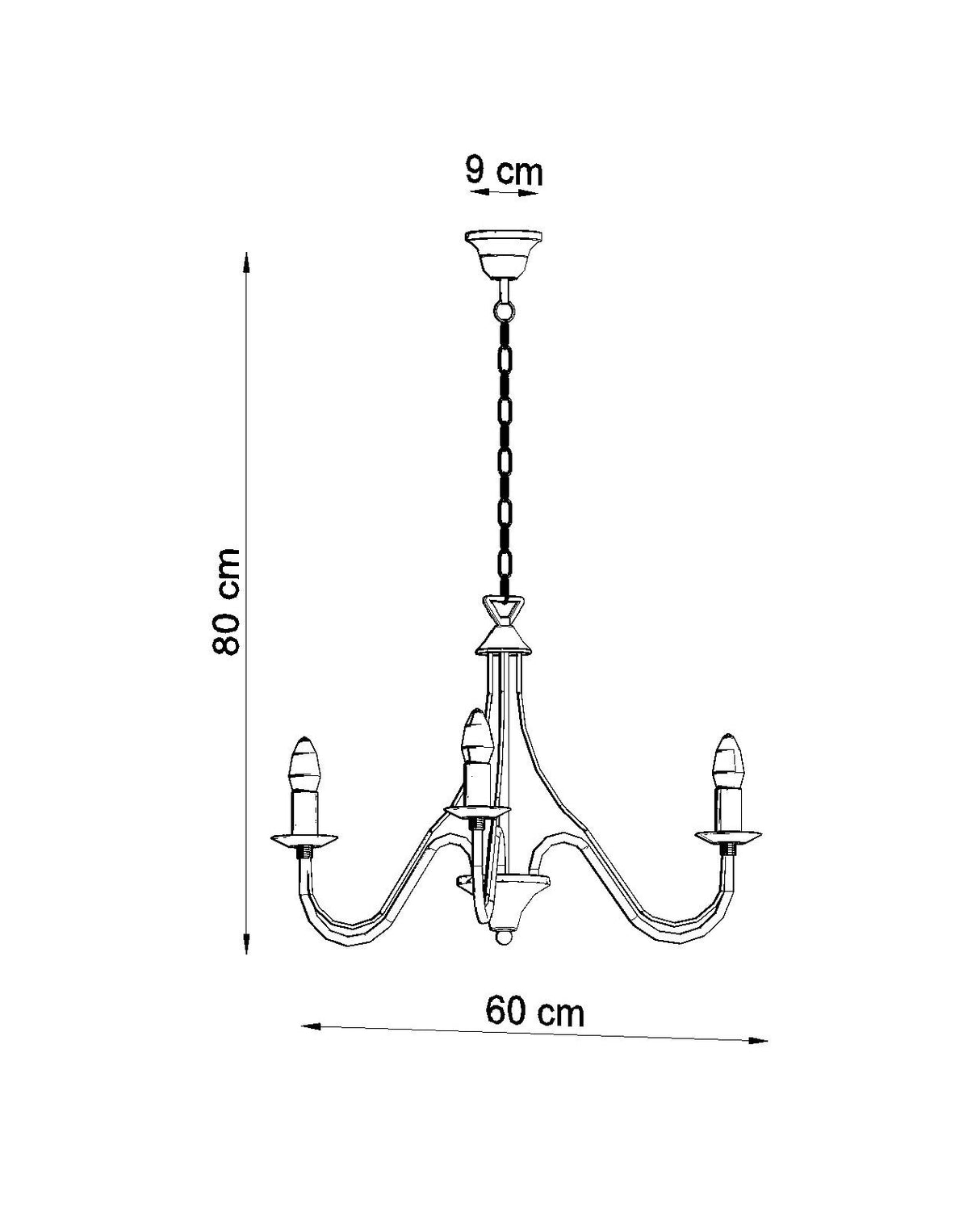 Lámpara suspendida MINERWA 3 blanco, E14