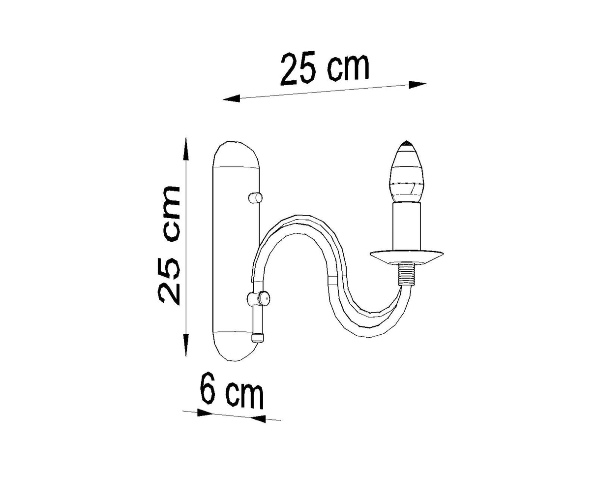 Aplique de pared MINERWA blanco, E14