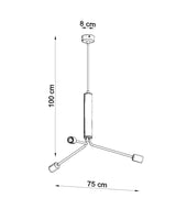 Lámpara suspendida DUOMO 3D, E27