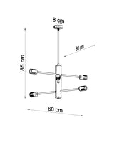 Lámpara suspendida DUOMO 6, E27