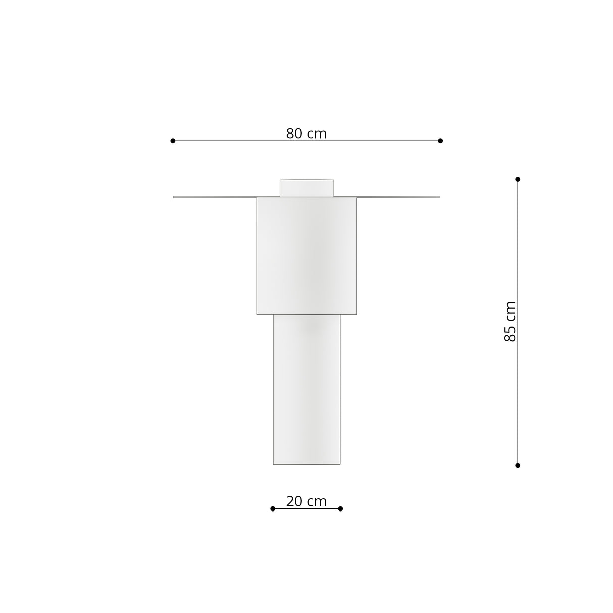 Aplique de techo TVROR blanco, E27