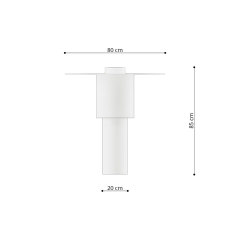 Aplique de techo TVROR blanco, E27