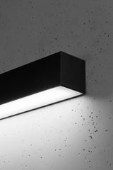 Aplique de pared PINNE LED 115 negro, 31W