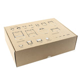 Caja con un amplio muestrario de perfiles de aluminio para la instalación de tiras led. Incluye perfiles para instalación en SUELO, SUSPENDIDOS y PLETINAS. Consíguelo GRATIS por un pedido mínimo de 1.000€ en perfiles.
