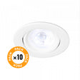 Pack 10 Downlights Redondo LED 7W 600Lm 4200ºK 38º 30.000H [HO-IN-DL7W-W-PK10]