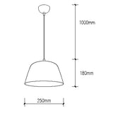 Lámpara Colgante Estilo Nórdico Aluminio Ø 250Mm (Sin Bombilla) Rosa Presley [SKD-P032-S-P]