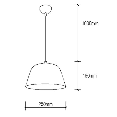 Lámpara Colgante Estilo Nórdico Aluminio Ø 250Mm (Sin Bombilla) Rosa Presley [SKD-P032-S-P]