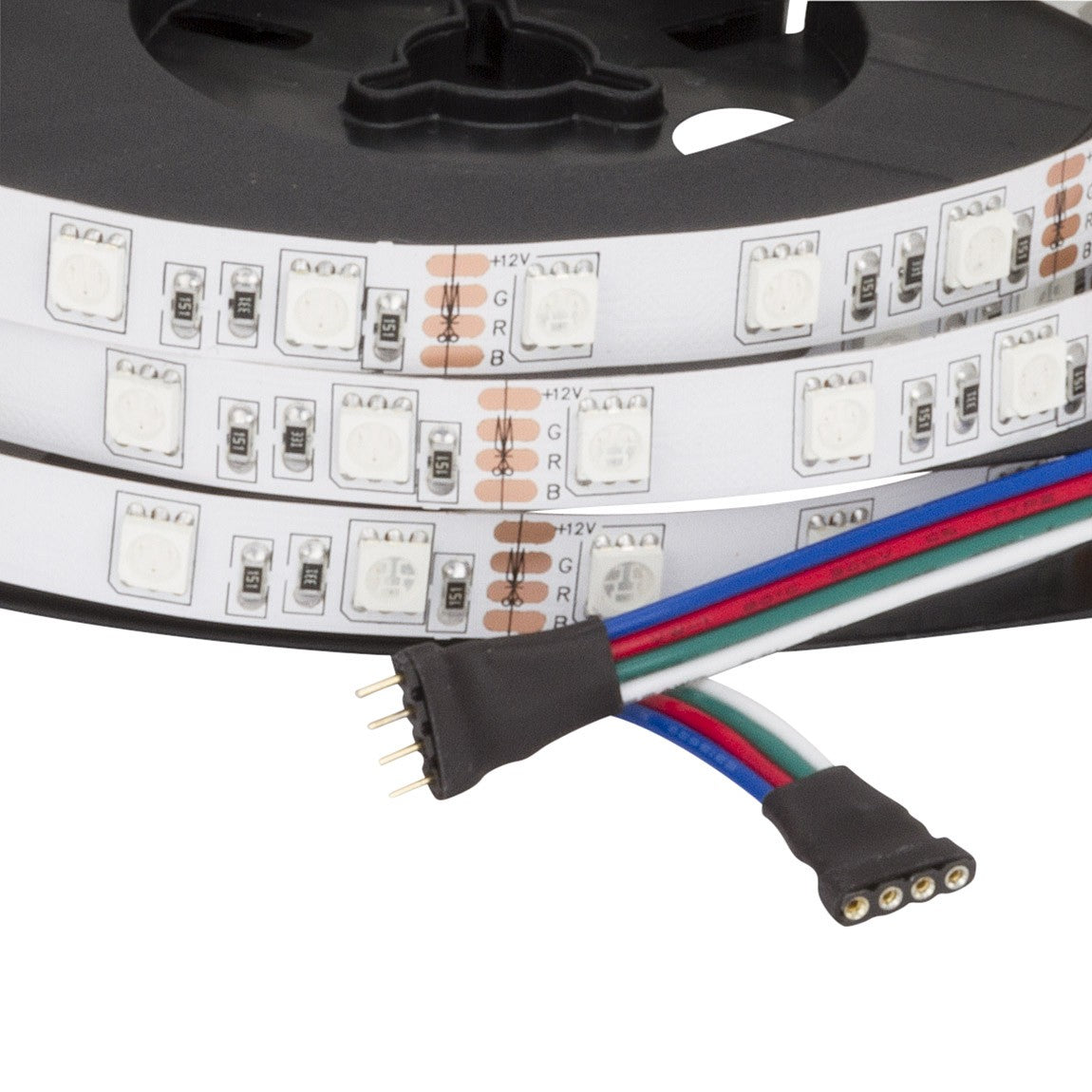 PACK DE 4 TIRAS DE 300 LEDS SMD 5050 5M RGB IP33 INTERIOR