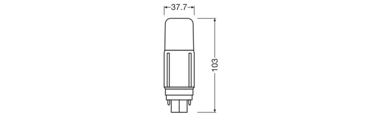 Lámpara LED Ledvance/DULUX G24d 5,5W 640Lm 3000K 300º IP20