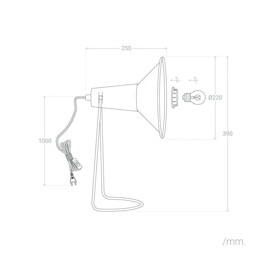 Lámpara de Mesa "Abha" [SKD-T1014]