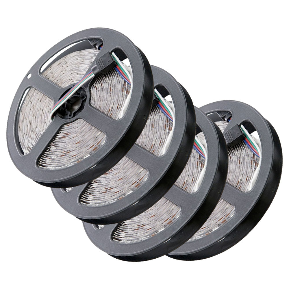 Pack 4 Tiras LED 72W 4200Lm 300 X SMD5050 12VDC IP33 x5M 30.000H [PL-219012-RGB-IP33-PK4-AP]