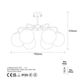 Lámpara de Techo "Olympia" [OPV-942FLG1356]