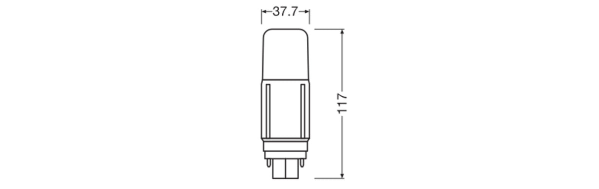 Lámpara LED Ledvance/DULUX G24d 7,5W 870Lm 3000K 300º IP20