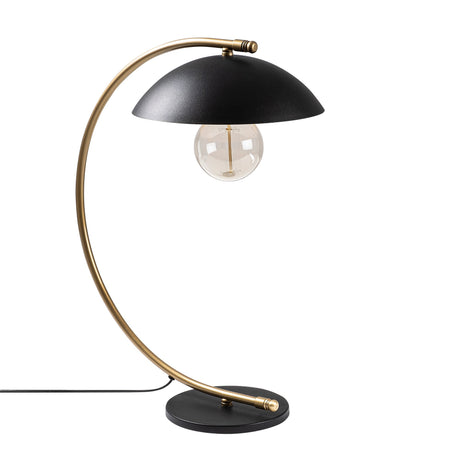 Lámpara Mesa "Sıvani - NT - 150" Negro/Oro 1xE27 Sin Bombilla [OPV-521SHN2232]