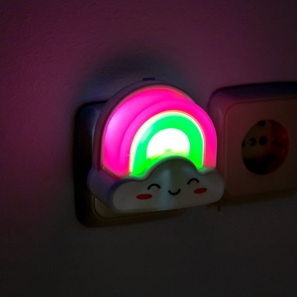 Pack 2 Lampara nocturna de pared LED Infantil quitamiedos y recargable "Rainbow"
