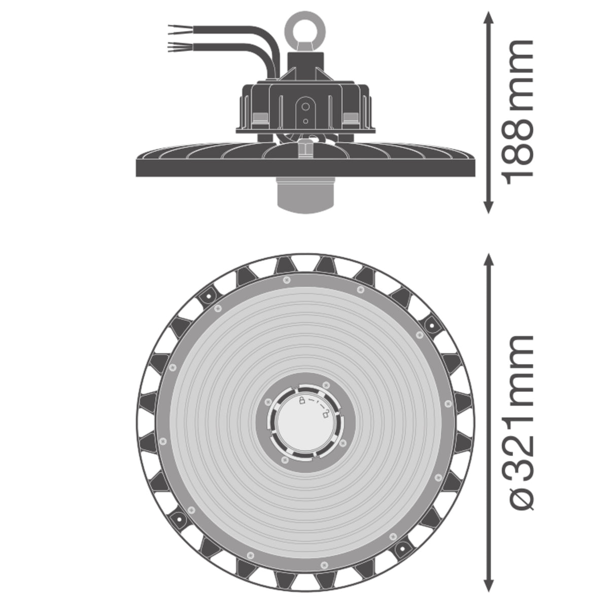 Campana LED LEDVANCE Sensor 155W 4000K 70º IP65