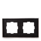 Marco PANASONIC NOVELLA 2 elementos, Montaje Horizontal/Vertical,   Aluminio Eloxal Plata (compatible Mecanismo KARRE)