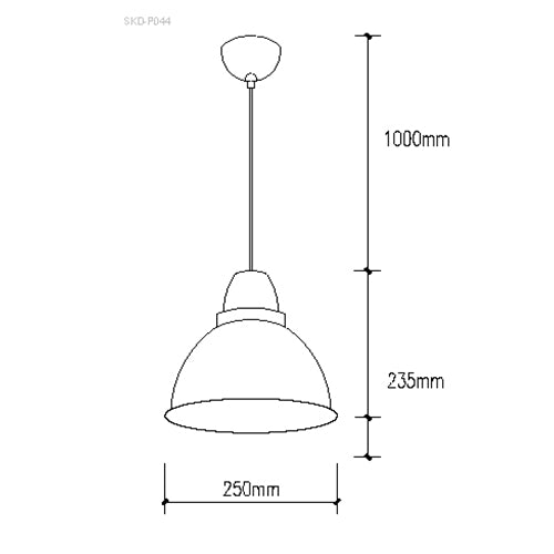 Lámpara Colgante Estilo Nórdico Aluminio Ø 255Mm (Sin Bombilla) Josie [SKD-P044]