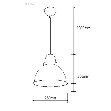 Lámpara Colgante Estilo Nórdico Aluminio Ø 255Mm (Sin Bombilla) Josie [SKD-P044]