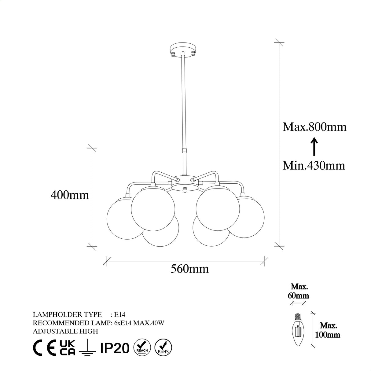 Lámpara Colgante "Liege" [OPV-942FLG1355]