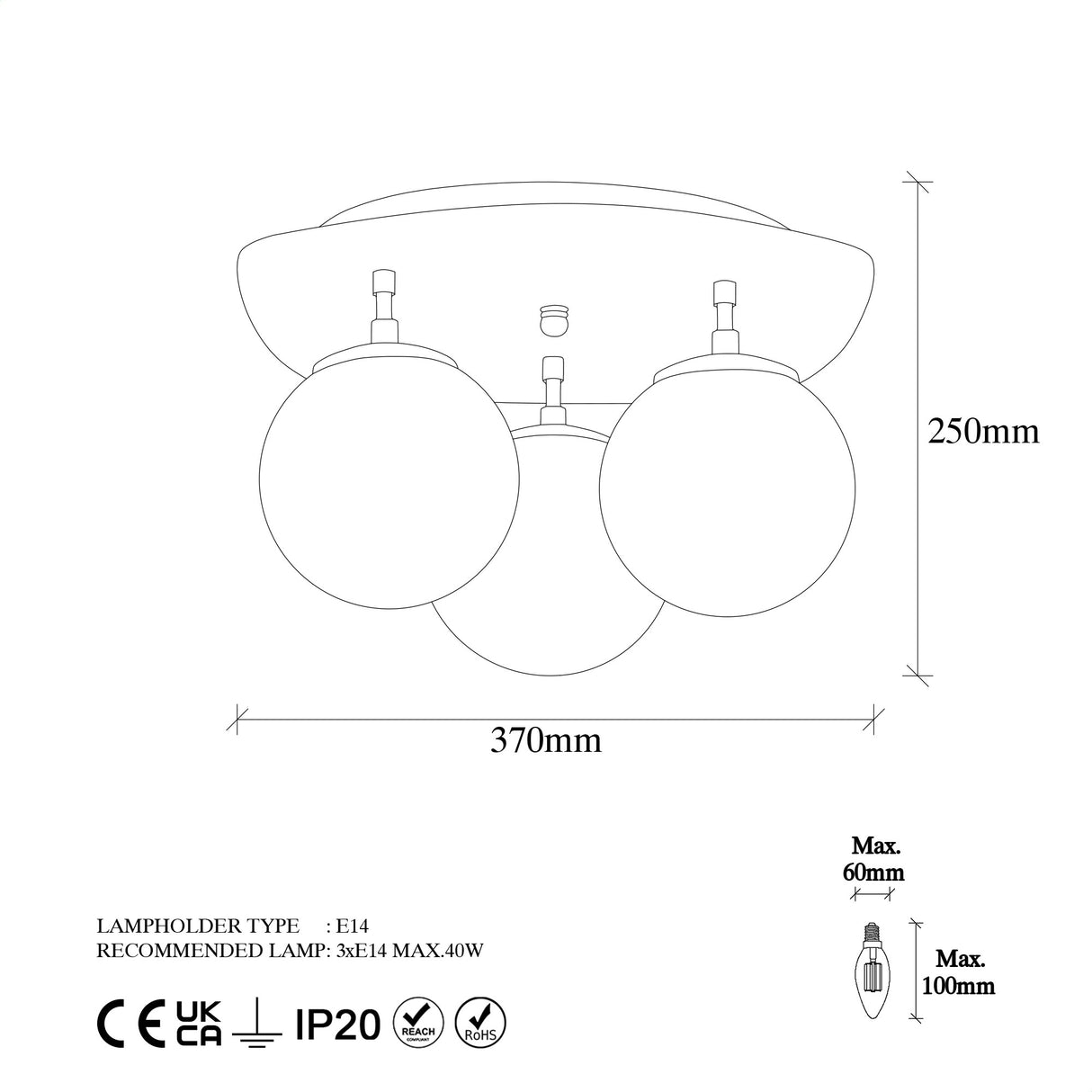 Lámpara de Techo "Croydon" [OPV-942FLG1381]