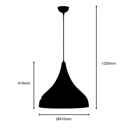 Lámpara Colgante Estilo Nórdico "Berceste" Negro 1 x E 27 Sin Bombilla [OPV-525NOR1641]