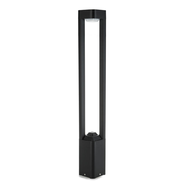 Lámpara Pie LED Exterior IP54  120x600mm 10W Negra Aluminio + PC [SL16-081B_B-WW]