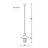 Lámpara Colgante estilo industrial Acero Ø 265Mm (Sin Bombilla) Negro Payton [SKD-P010-B]