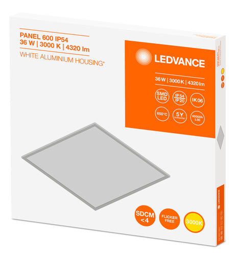 Panel LED LEDVANCE 36W 4320Lm 3000K 120 ° IP54/IP20 [LVE-4058075149489]