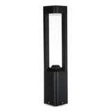 Lámpara Pie LED Exterior IP54  120x600mm 10W Negra Aluminio + PC [SL16-081A_B-WW]