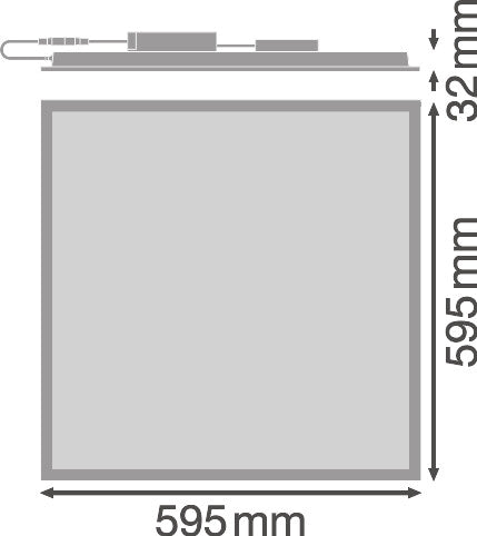 Panel LED LEDVANCE 36W 4200Lm 4000K 90 °  Regulable DALI IP40/IP20