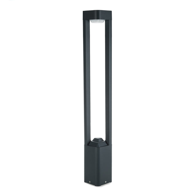 Lámpara Pie LED Exterior IP54  120x600mm 10W Gris Aluminio + PC [SL16-081B_G-WW]