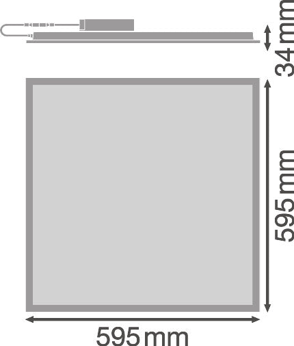 Panel LED Ledvance   33W 3630Lm 3000K 120º IP40/IP20