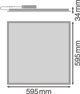 Panel LED Ledvance   33W 3630Lm 3000K 120º IP40/IP20