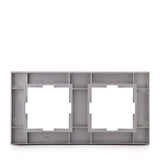 Marco PANASONIC NOVELLA 2 elementos Montaje Horizontal/Vertical , Tecnopolímero, Color Plata (compatible Mecanismo KARRE)