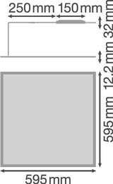 Panel LED LEDVANCE 36W 4320Lm 3000K 120 ° IP54/IP20 [LVE-4058075149489]
