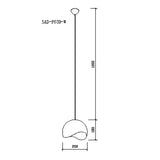 Lámpara Colgante Estilo Nórdico Aluminio Ø 200Mm (Sin Bombilla) Blanco Brooke [SKD-P039-W]