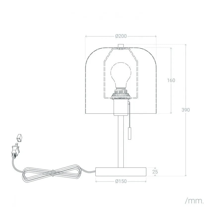 Lámpara de Mesa "Messina" [SKD-T1010]