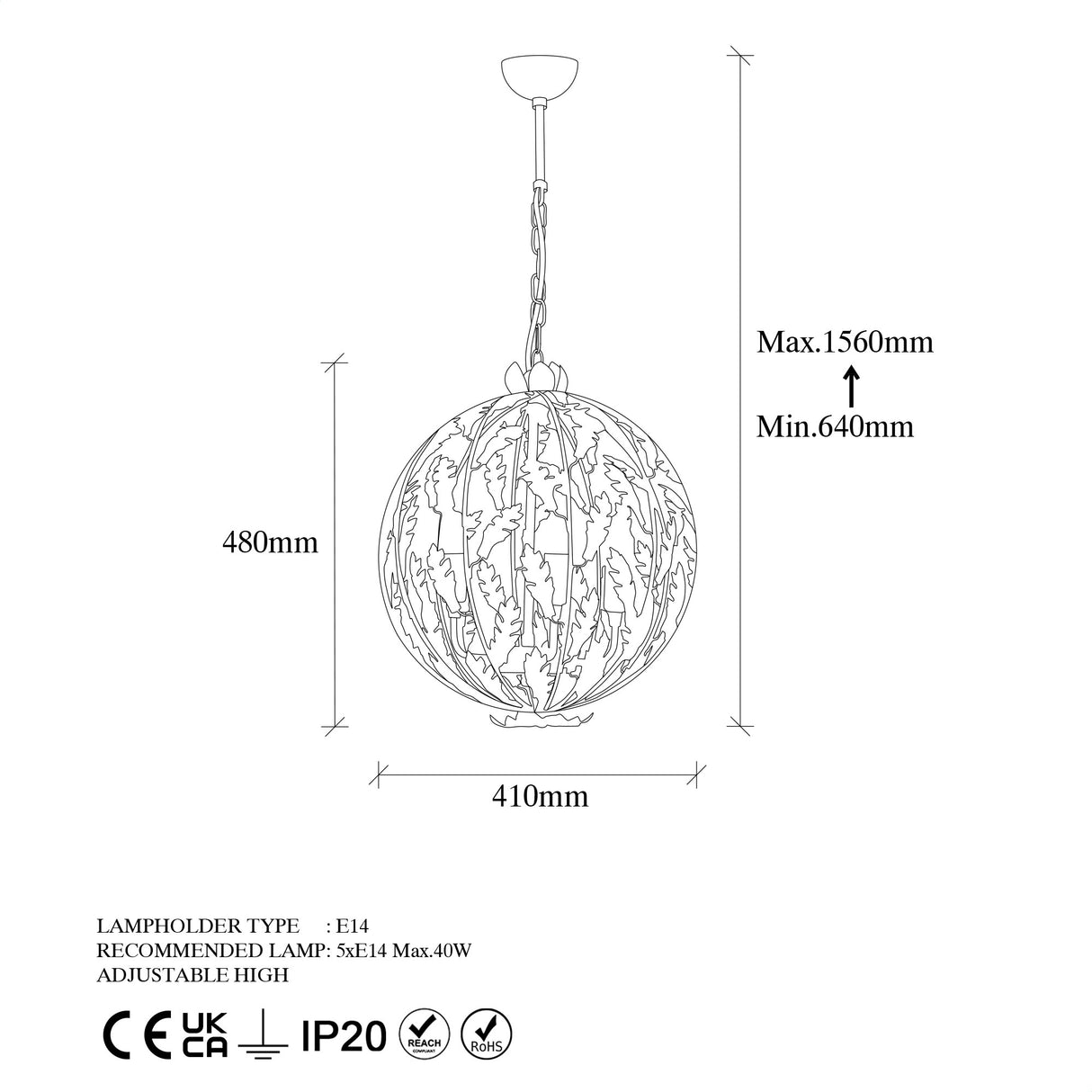 Lámpara Colgante "Divinopolis" [OPV-942FLG1292]