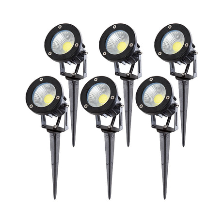 Pack 6 Focos LED Jardines 9W 758Lm 3000ºK Pincho 50.000H [SL-CPDC09-9W-WW-PK6]