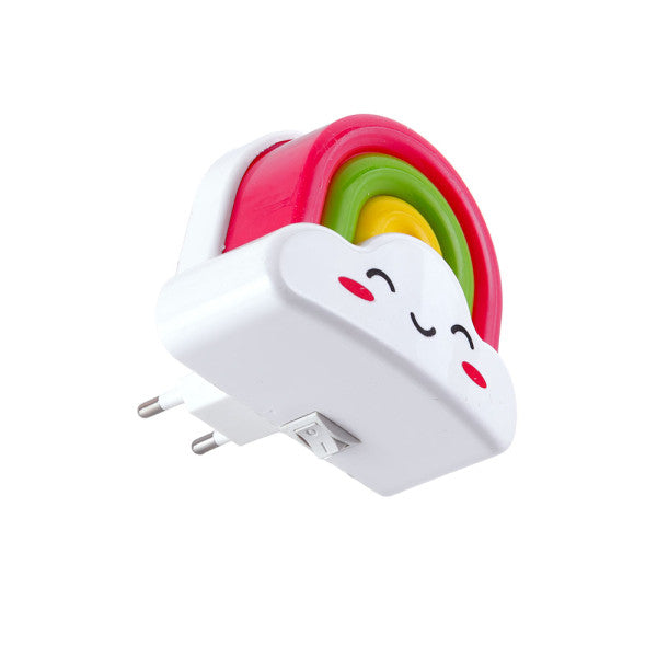 Pack 2 Lampara nocturna de pared LED Infantil quitamiedos y recargable "Rainbow"